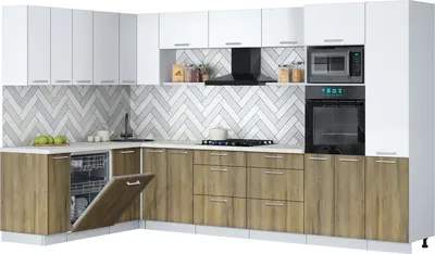 Кухонный гарнитур Interline Мила Gloss 1.896х3.38