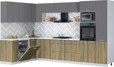 Кухонный гарнитур Interline Мила Gloss 1.896х3.38