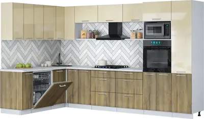 Кухонный гарнитур Interline Мила Gloss 1.896х3.38