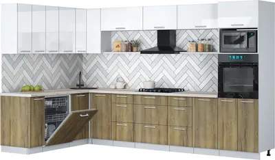 Кухонный гарнитур Interline Мила Gloss 1.896х3.38-2