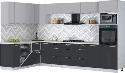 Кухонный гарнитур Interline Мила Gloss 1.896х3.38-2