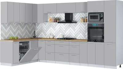 Кухонный гарнитур Interline Мила Gloss 1.896х3.58