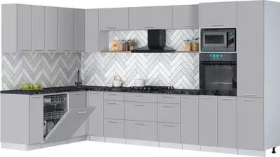 Кухонный гарнитур Interline Мила Gloss 1.896х3.58