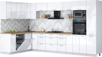 Кухонный гарнитур Interline Мила Gloss 1.896х3.58