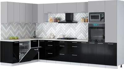 Кухонный гарнитур Interline Мила Gloss 1.896х3.58