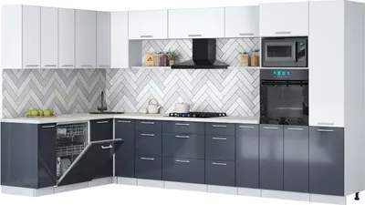 Кухонный гарнитур Interline Мила Gloss 1.896х3.58