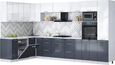 Кухонный гарнитур Interline Мила Gloss 1.896х3.58