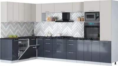 Кухонный гарнитур Interline Мила Gloss 1.896х3.58