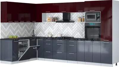Кухонный гарнитур Interline Мила Gloss 1.896х3.58