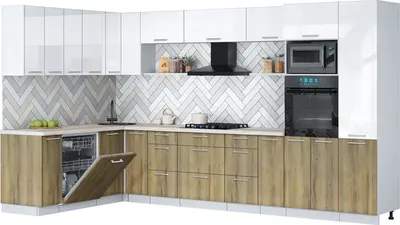 Кухонный гарнитур Interline Мила Gloss 1.896х3.58