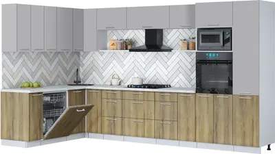 Кухонный гарнитур Interline Мила Gloss 1.896х3.58