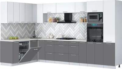 Кухонный гарнитур Interline Мила Gloss 1.896х3.58