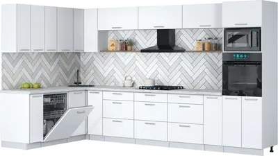 Кухонный гарнитур Interline Мила Gloss 1.896х3.58-2