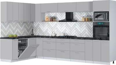 Кухонный гарнитур Interline Мила Gloss 1.896х3.58-2