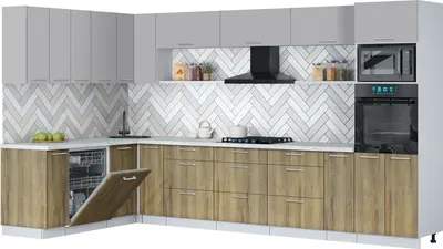 Кухонный гарнитур Interline Мила Gloss 1.896х3.58-2