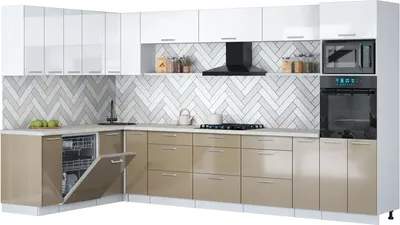 Кухонный гарнитур Interline Мила Gloss 1.896х3.58-2