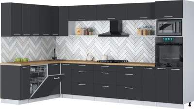Кухонный гарнитур Interline Мила Gloss 1.896х3.58-2