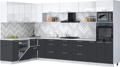 Кухонный гарнитур Interline Мила Gloss 1.896х3.58-2