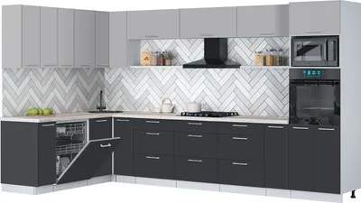 Кухонный гарнитур Interline Мила Gloss 1.896х3.58-2