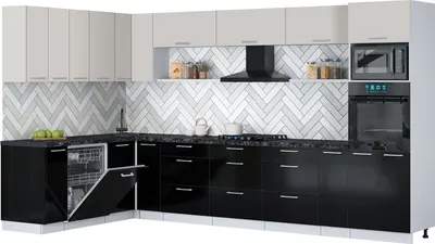 Кухонный гарнитур Interline Мила Gloss 1.896х3.58-2