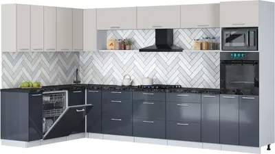 Кухонный гарнитур Interline Мила Gloss 1.896х3.58-2