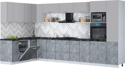 Кухонный гарнитур Interline Мила Gloss 1.896х3.78