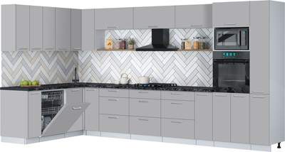 Кухонный гарнитур Interline Мила Gloss 1.896х3.88