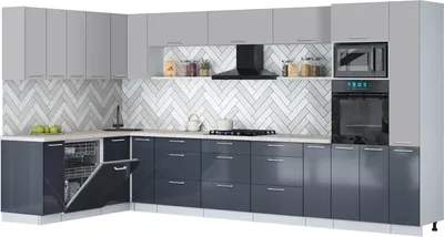 Кухонный гарнитур Interline Мила Gloss 1.896х3.88