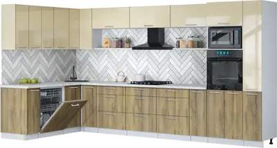 Кухонный гарнитур Interline Мила Gloss 1.896х3.88