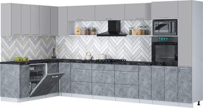 Кухонный гарнитур Interline Мила Gloss 1.896х3.88
