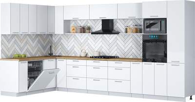 Кухонный гарнитур Interline Мила Gloss 1.896х3.98