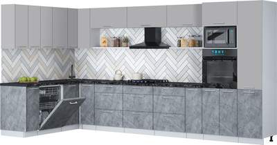 Кухонный гарнитур Interline Мила Gloss 1.896х3.98