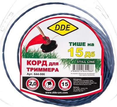 Леска для триммера DDE Hard Line / 644-986