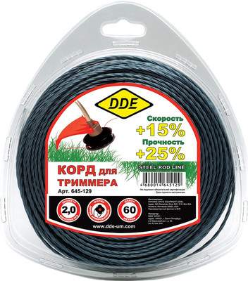 Леска для триммера DDE Steel Rod Line / 645-129