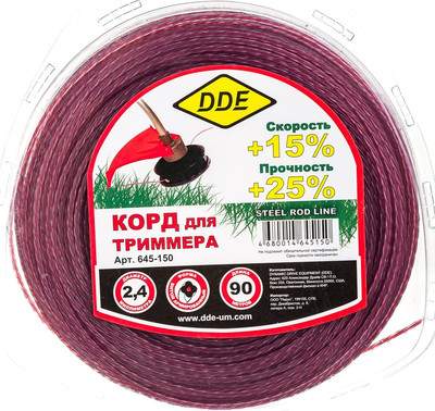 Леска для триммера DDE Steel Rod Line / 645-150