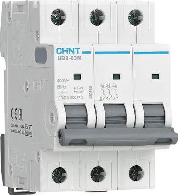 Выключатель автоматический Chint NB8-63M 3P 6A 10кА K / 320840