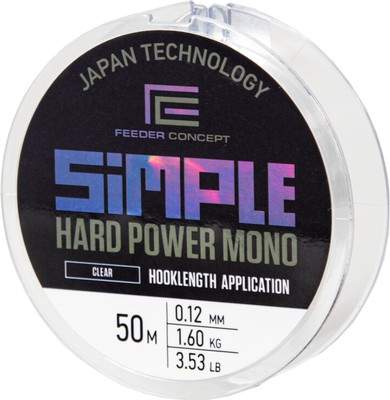 Леска монофильная Feeder Concept Simple Hard Power Mono Clear 050/012 FC4006-012