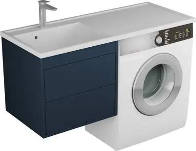 Тумба с умывальником Veneciana Nera 55 с 2-мя ящиками + Paola Magenta 1200 L
