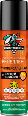 Аэрозоль от насекомых Изумрудная оса Аккарицид-репеллент