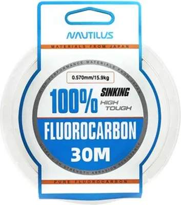 Леска флюорокарбоновая NAUTILUS Fluorocarbon 100% 0.570мм 15.9кг 30м New / 06-42317271