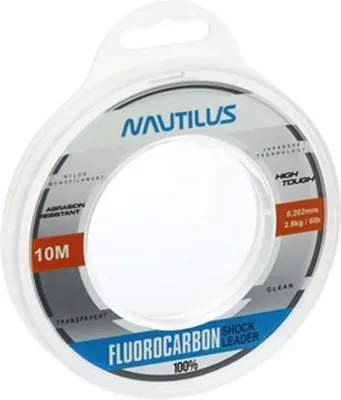 Леска флюорокарбоновая NAUTILUS Fluorocarbon Shock Leader 100% 0.202мм 2.8кг 10м New 06-42317280