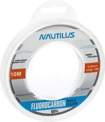 Леска флюорокарбоновая NAUTILUS Fluorocarbon Shock Leader 100% 0.302мм 6.5кг 10м New 06-42317284