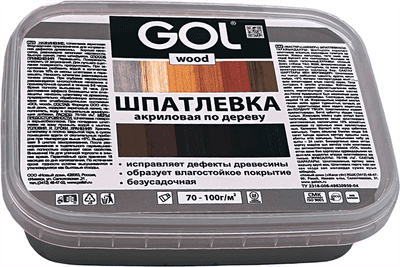 Шпатлевка готовая GOL Wood Мастер по дереву акриловая