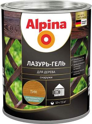 Защитно-декоративный состав Alpina Лазурь-гель