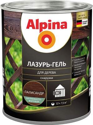 Защитно-декоративный состав Alpina Лазурь-гель