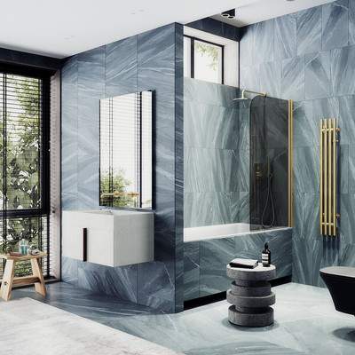Стеклянная шторка для ванны MaybahGlass MGV-608-3