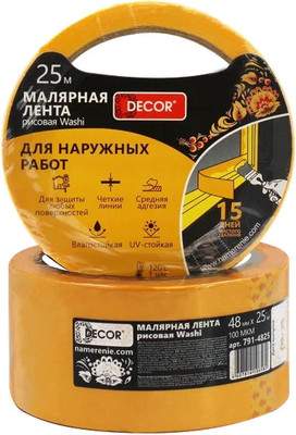 Лента малярная Decor 48мм / 791-4825