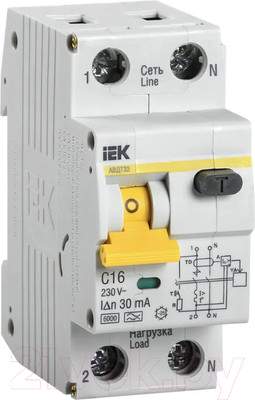 Дифференциальный автомат IEK АВДТ 32 16А 30mA (С) 6kA тип А / MAD22-5-016-C-30