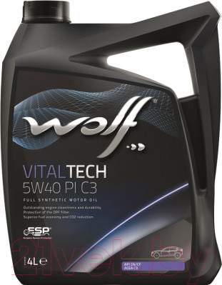 Моторные масла WOLF VitalTech 5W40 PI C3 / 21116/4