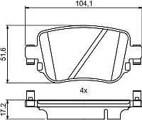 Тормозные колодки Bosch 0986494797